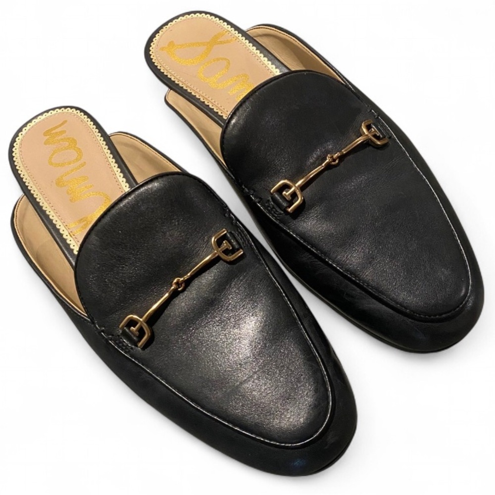 Sam Edelman Sz 9.5 Black Linnie Bit Leather Mule